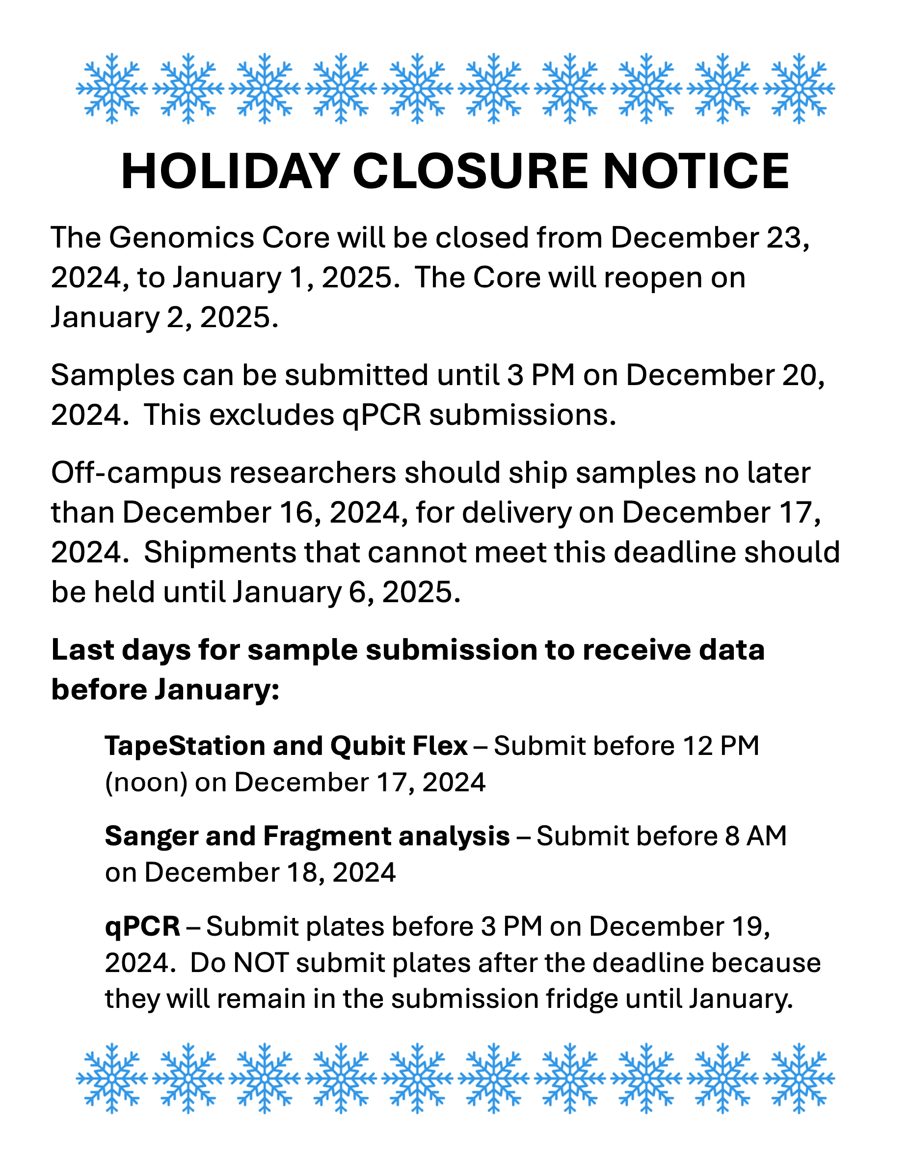 holiday closure notice