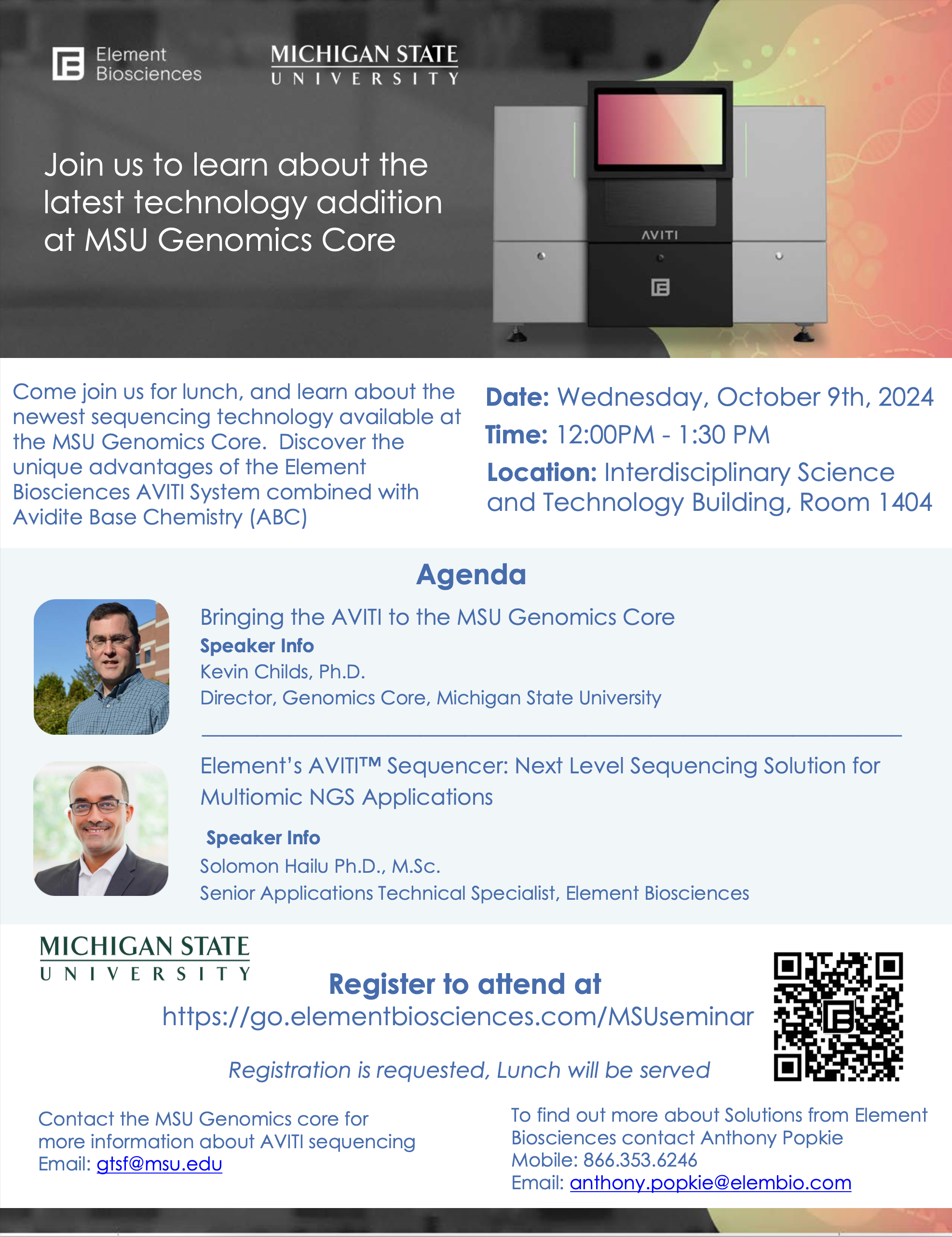 MSU AVITI Seminar Flyer