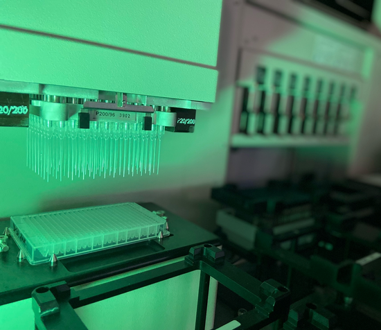 green image of scientific equipment