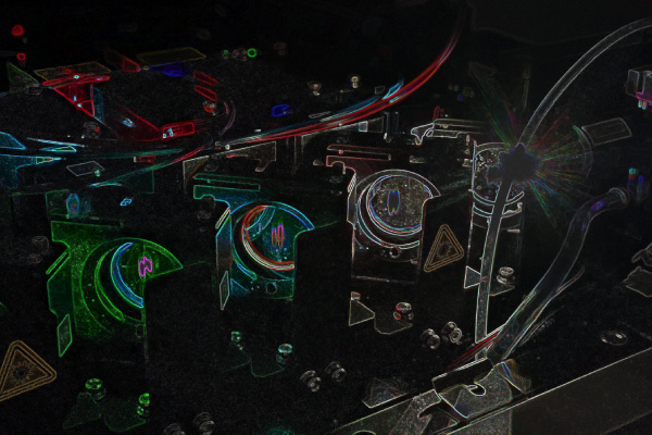 stylized lab equipment interior